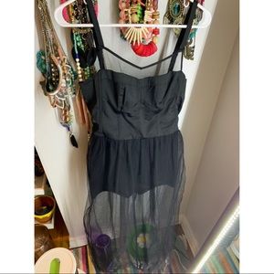 H&M romper with sheer lace skirt size 8